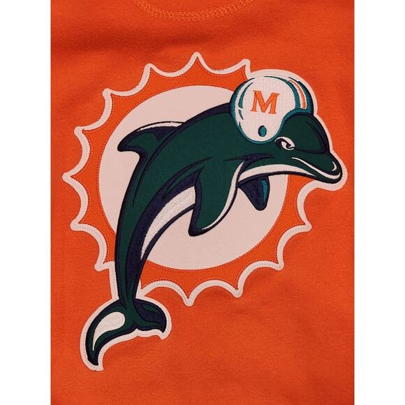 Miami Dolphins NFL Pro Line Orange Zip-up Fleece Hoodie Sweatshirt sz M Unisex - Picture 5 of 7